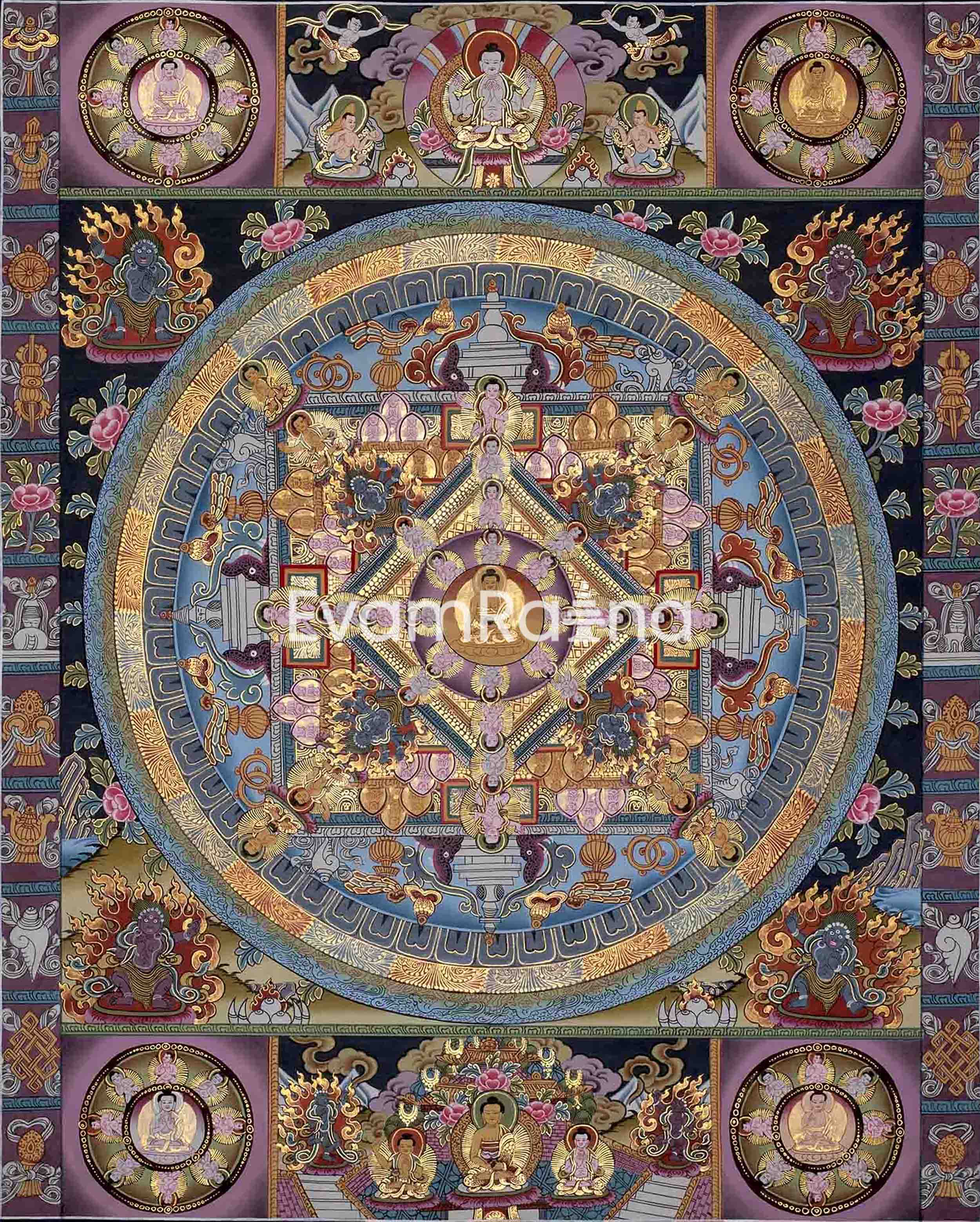Original Hand painted Buddha Mandala