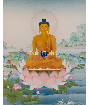 Uniquely Painted Shakyamuni Thangka