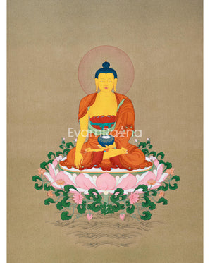 Enlightened Shakyamuni Buddha Thangka Painting | Hand-painted in Enlightenment Studio