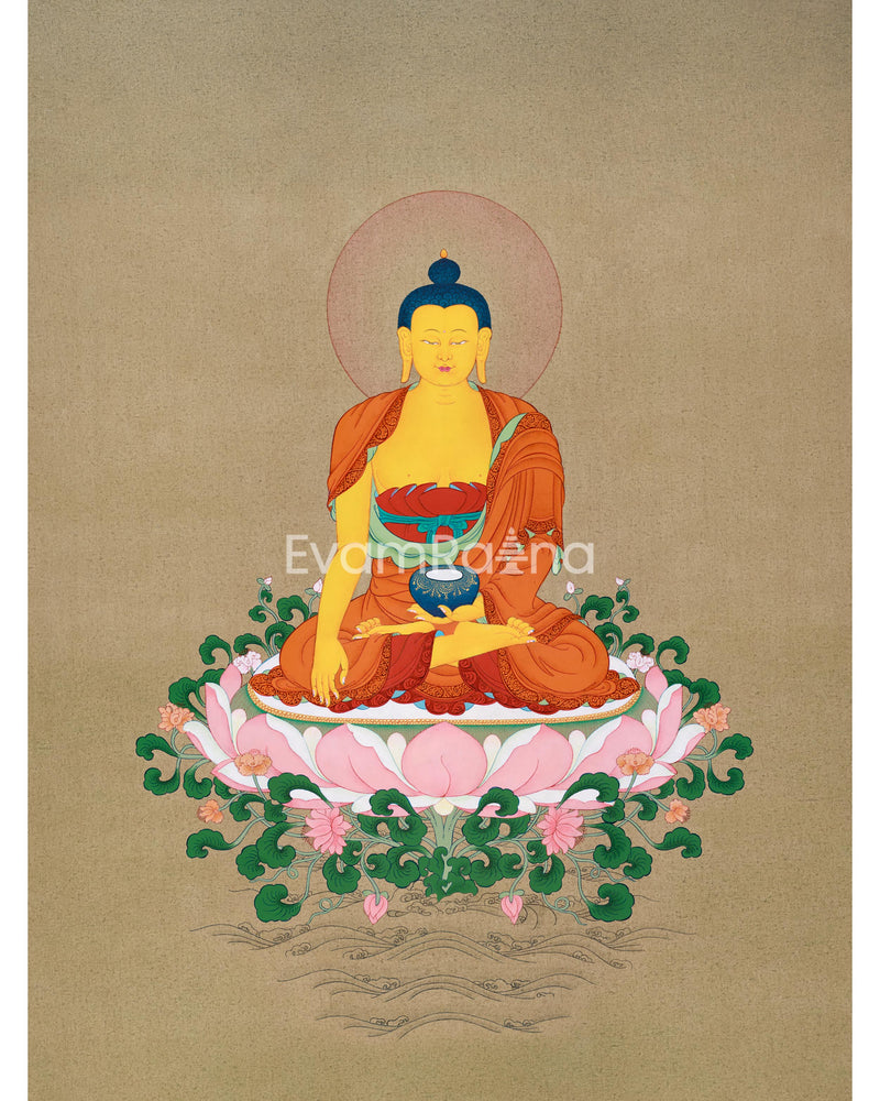 Enlightened Shakyamuni Buddha Thangka Painting | Hand-painted in Enlightenment Studio