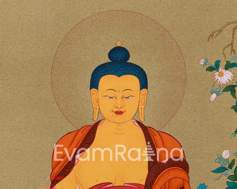 Enlighten Buddha Thangka | Minimalist Buddhist Artwork