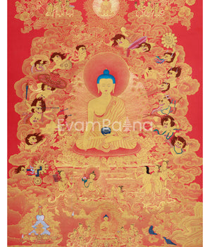 Buddhist Demon "Maras" and Shakyamuni Buddha Thangka