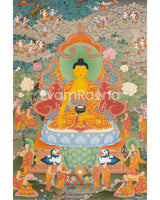 Tibetan Shakyamuni Buddha Thangka 