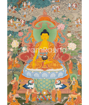 Tibetan Shakyamuni Buddha Thangka 