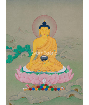 Buddha Figure in Natural Mineral Shades - Perfect for Meditation and Zen Spaces