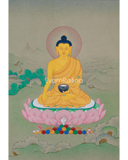 Buddha Figure in Natural Mineral Shades - Perfect for Meditation and Zen Spaces