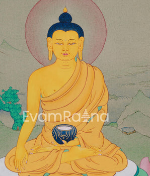 Buddha Figure in Natural Mineral Shades - Perfect for Meditation and Zen Spaces