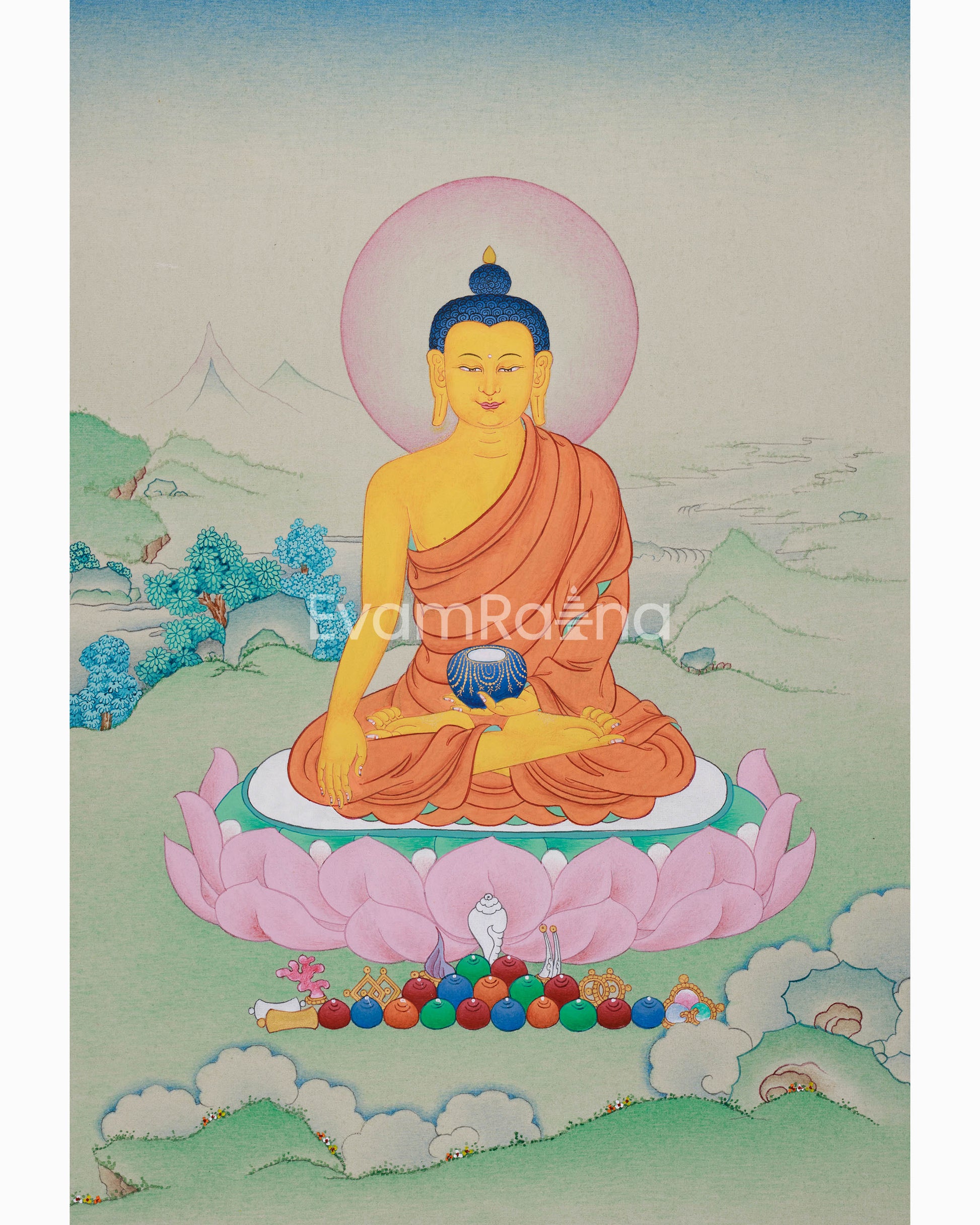 Buddha Shakyamuni Mini Thangka