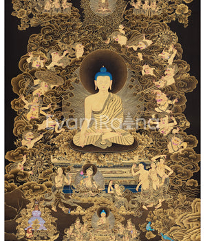 Shakyamuni Buddha and Mara Demon Thangka