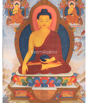 Traditional Buddha Shakyamuni Thangka Print