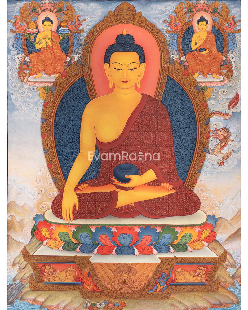 Traditional Buddha Shakyamuni Thangka Print