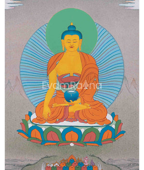 Siddhartha Gautama Buddha's Hand Painted Artwork | Shakyamuni Buddha Meditative Thangka | Wall Decorations