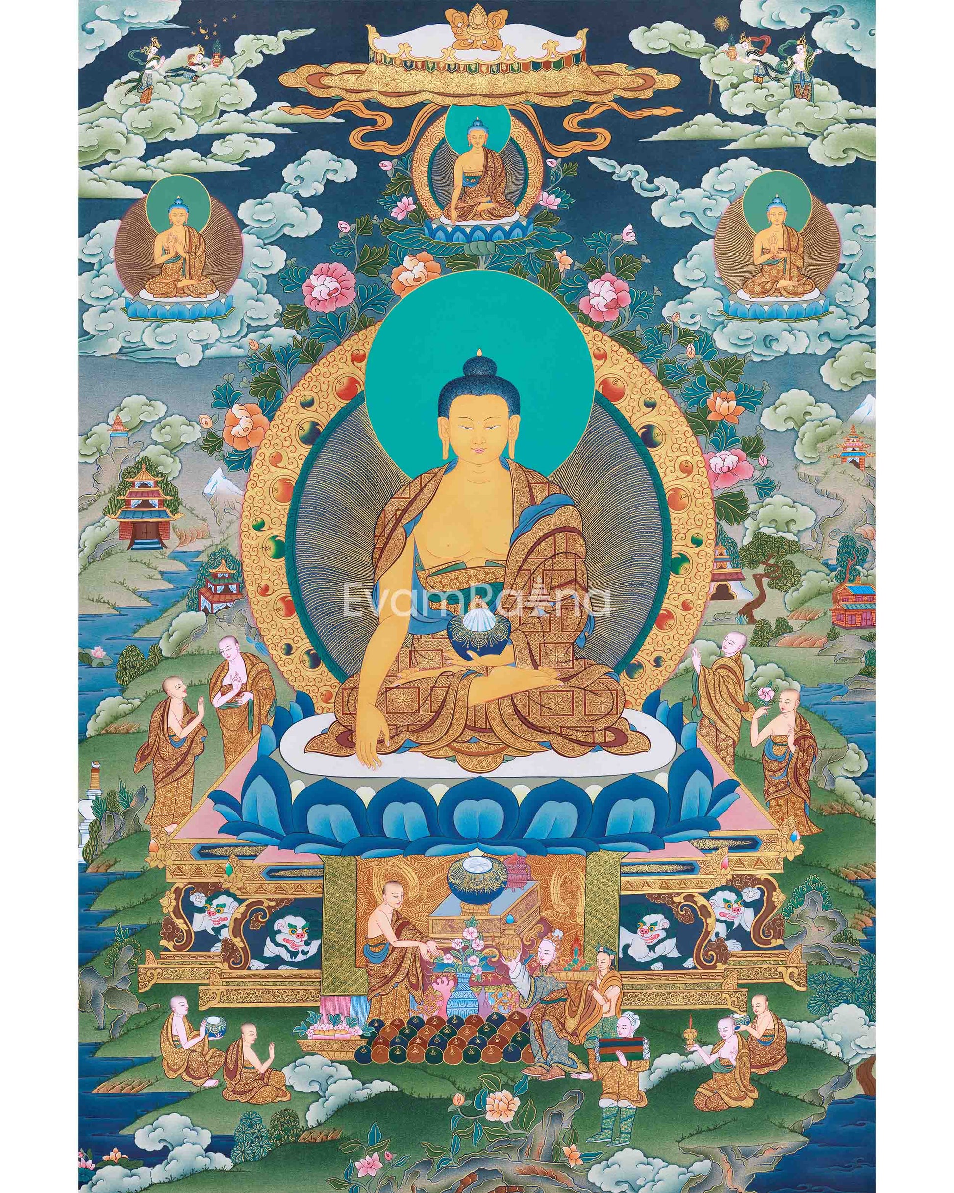 Gautam Buddha Acrylic Painting Art