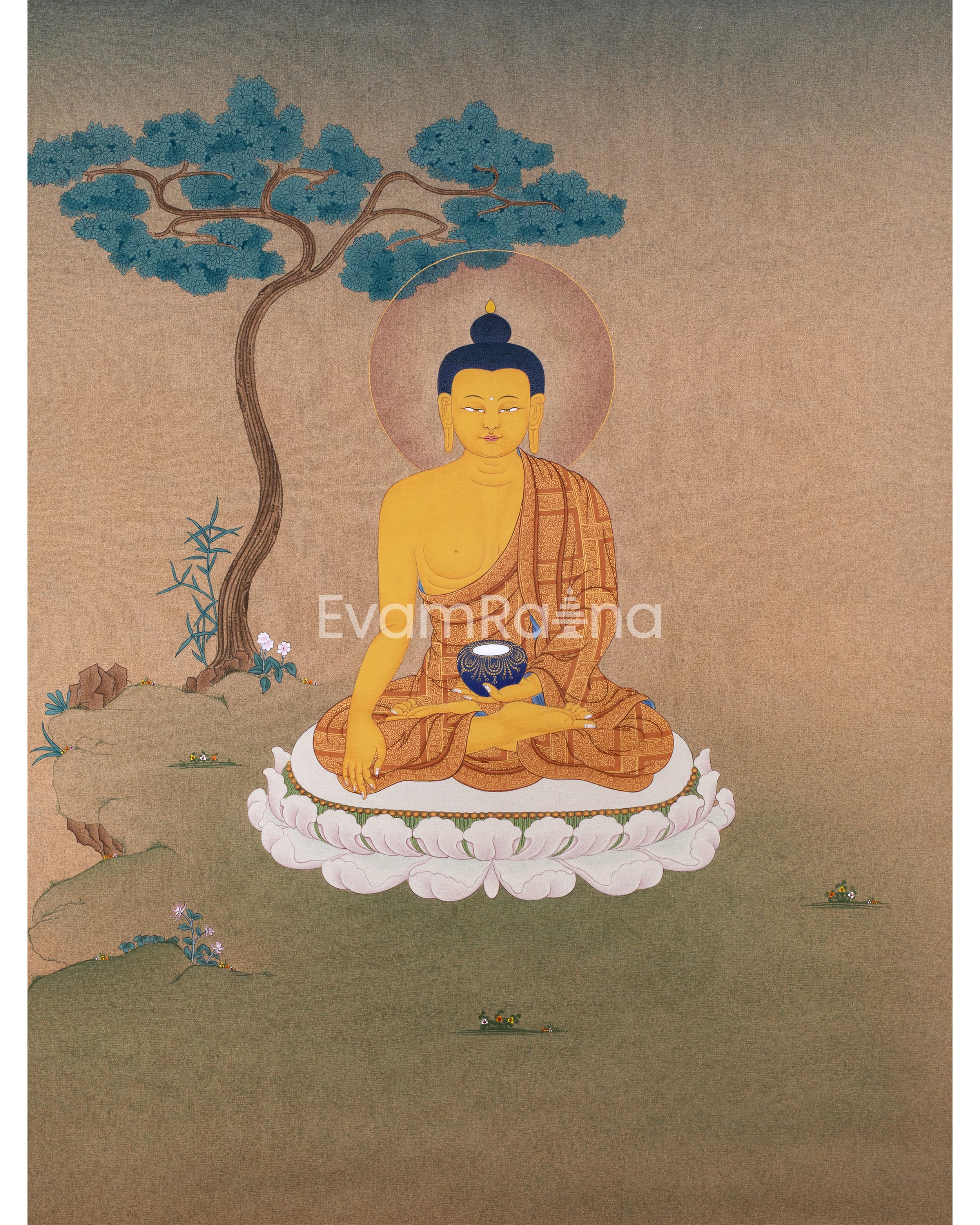 Serene Buddha Thangka