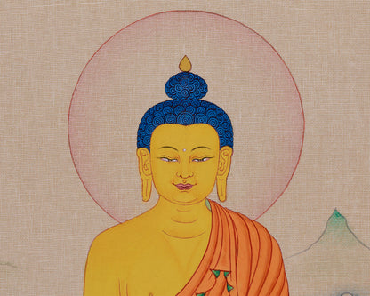 Siddhartha Gautama Thangka | Hand-Painted Tibetan Buddhist Artwork