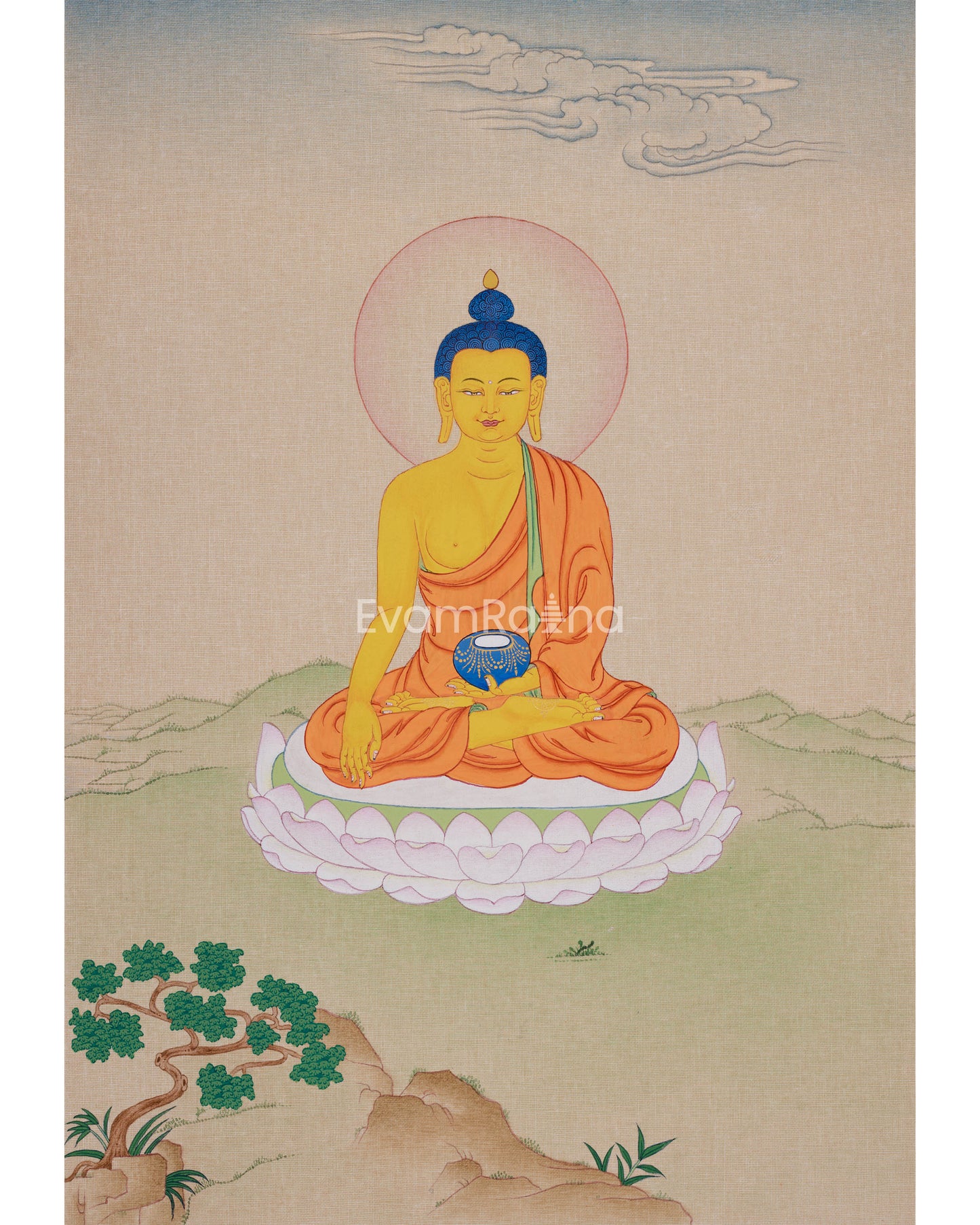 Peaceful Shakyamuni Buddha Art 