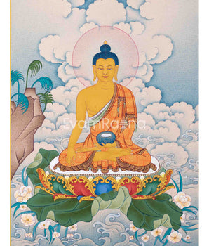 Siddhartha Gautama Art | Hand-Painted Shakyamuni Buddha Thangka | Buddhist Wall Decors