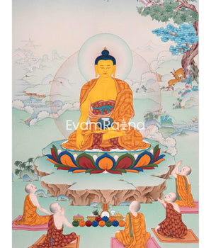 Hand-painted Buddha Shakyamuni Thangka
