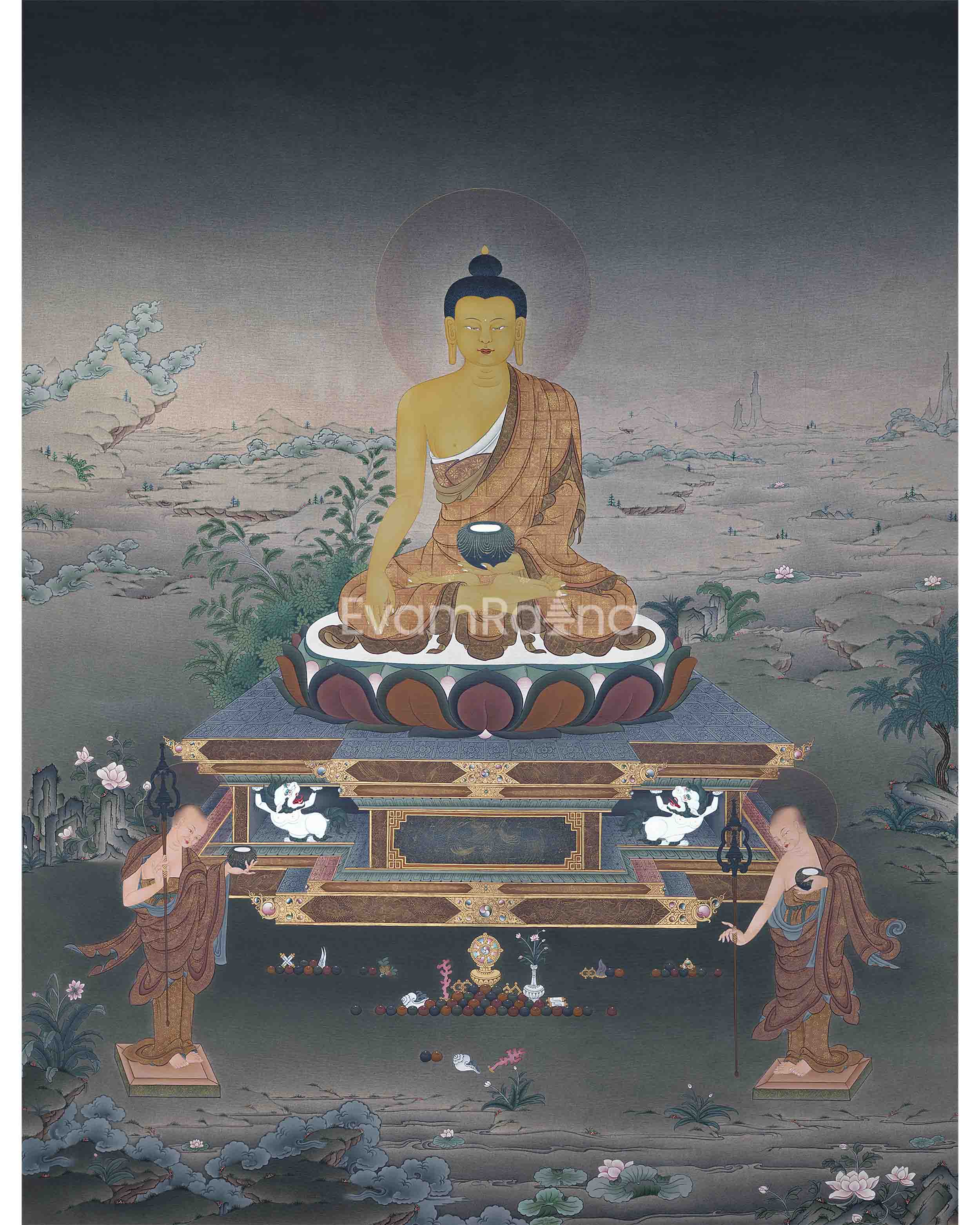 Shakyamuni Buddha Thangka Print