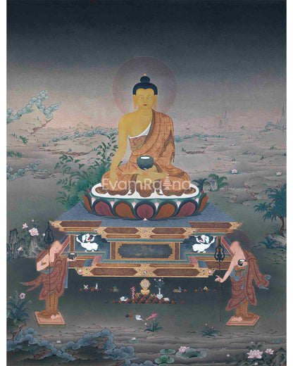 Shakyamuni Buddha Thangka Print