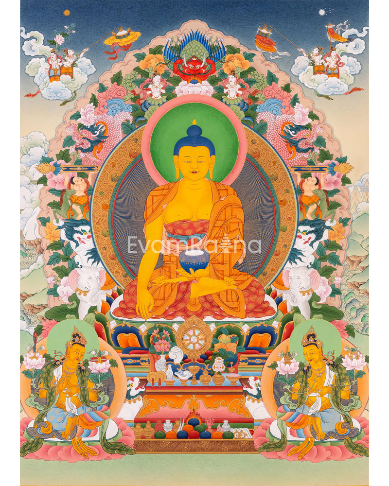 Radiant Presence of Buddha Shakyamuni in Thangka