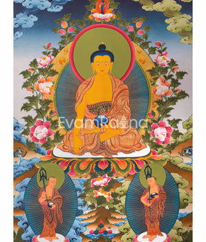 Big Shakyamuni Buddha Tibetan Thangka: