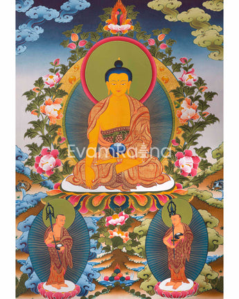 Big Shakyamuni Buddha Tibetan Thangka: