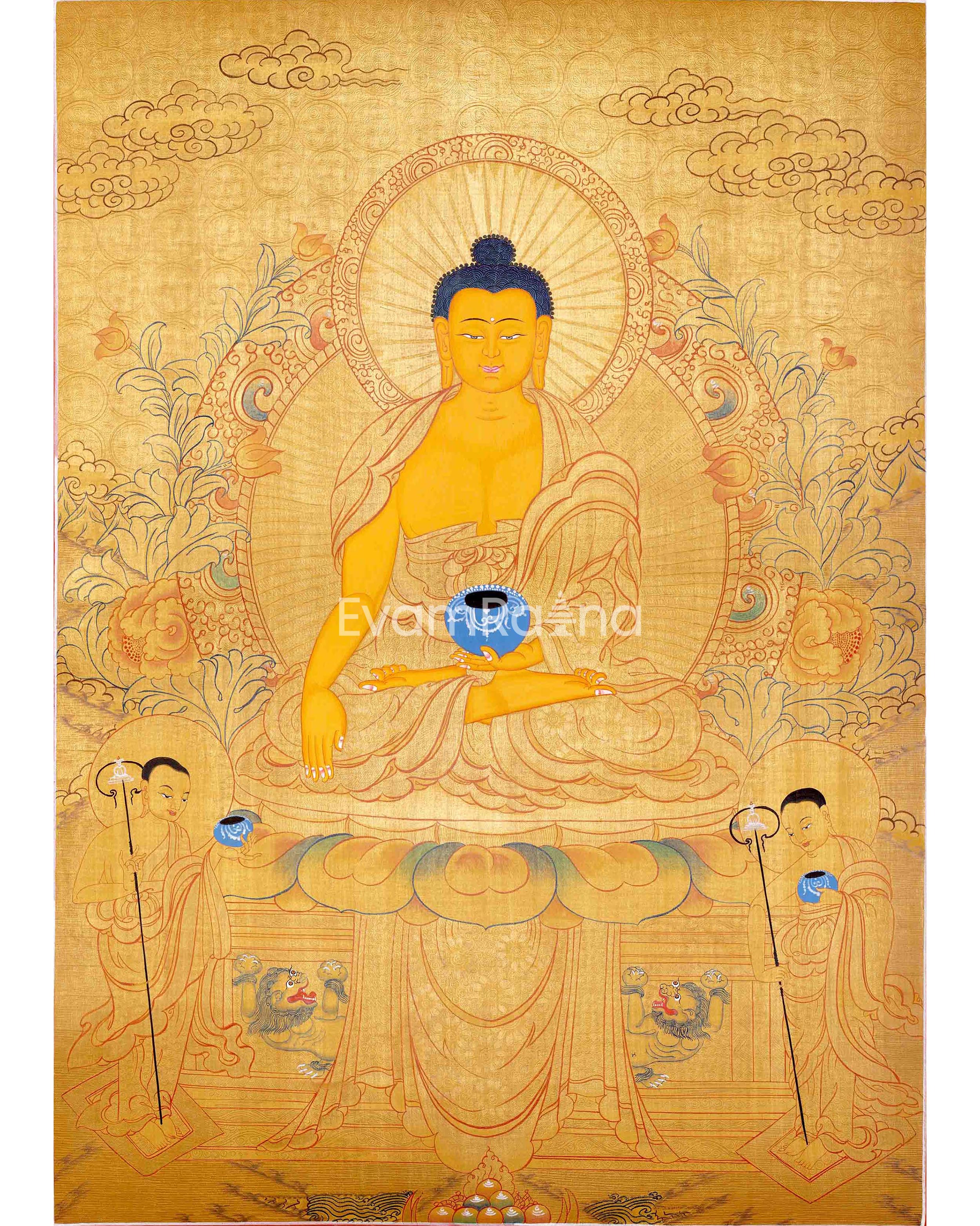 Full Gold Style Shakyamuni Buddha Thangka