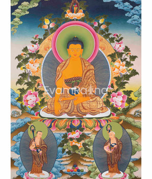 Big Shakyamuni Buddha Tibetan Thangka: