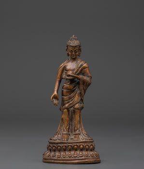 Handcrafted Copper Standing Buddha statue