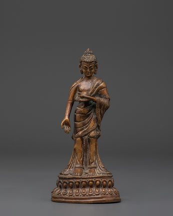Handcrafted Copper Standing Buddha statue