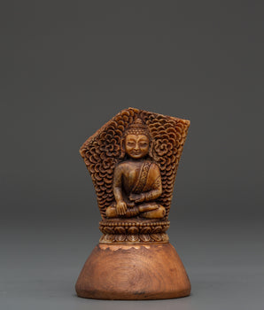 Wooden Shakyamuni Buddha Figurine | Symbol of Peace and Tranquility