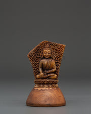 Wooden Shakyamuni Buddha Figurine | Symbol of Peace and Tranquility