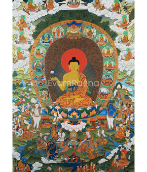 Buddha Shakyamuni Life Story Thangka