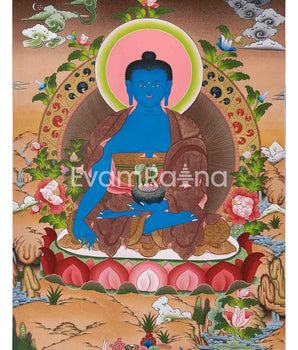 Original Hand-Painted Medicine Buddha Thangka