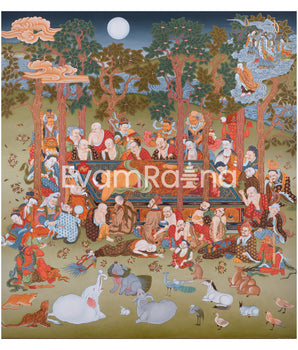 Buddha's Mahaparanirvana Thangka