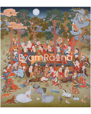 Buddha's Mahaparanirvana Thangka