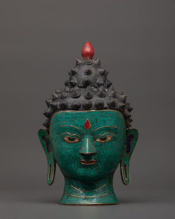 Buddha Head brass statue 