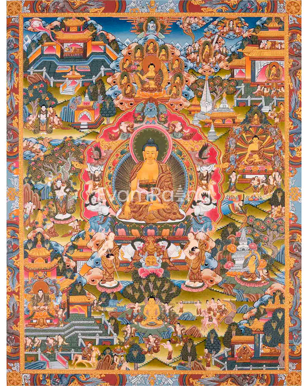 Buddha Life Story Thangka