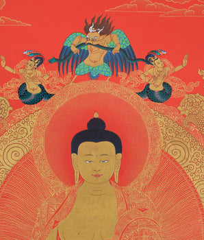 The Historical Buddha Shakyamuni | A Gold Thangka of Timeless Wisdom