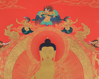 The Historical Buddha Shakyamuni | A Gold Thangka of Timeless Wisdom