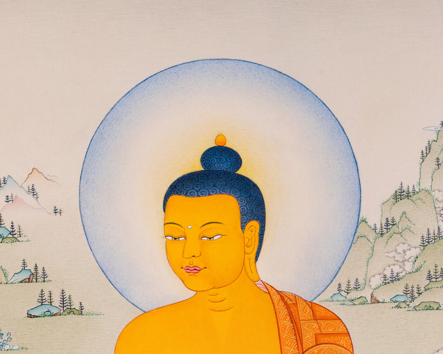 Buddha Shakyamuni Thangka: A Unique Depiction