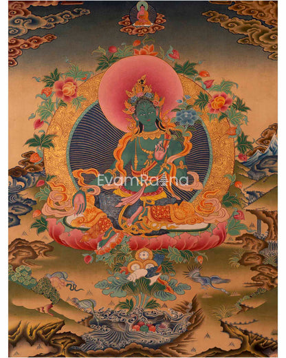 Green Tara Thangka 