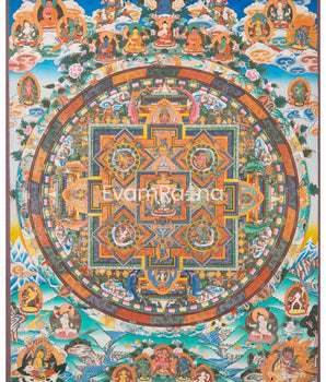 Buddhist Mandala Thangka Print