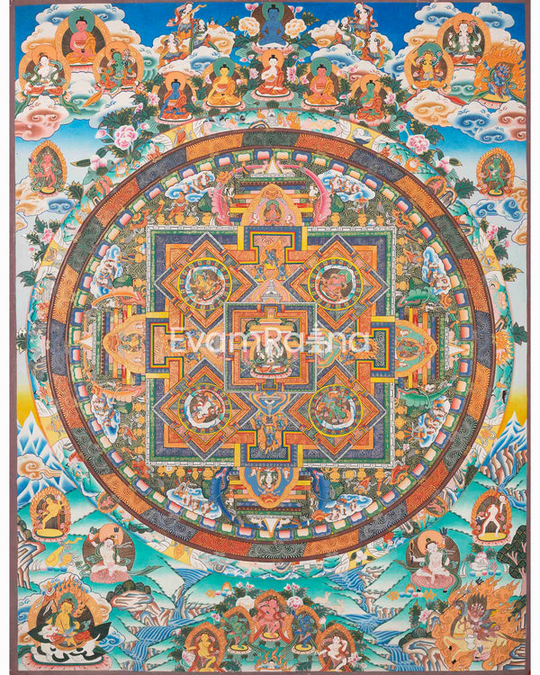 Buddhist Mandala Thangka Print