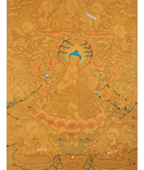 Nagarjuna The Great Buddhist Master's Thangka Painting