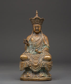 Buddhist master copper statue