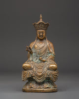 Buddhist master copper statue