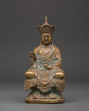 Buddhist master copper statue