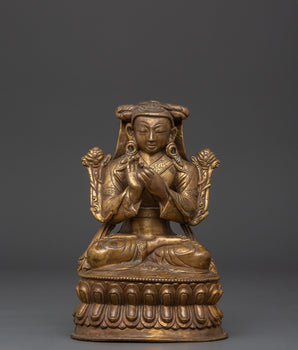 Gold Plated Buddhist Master | Altar Decor